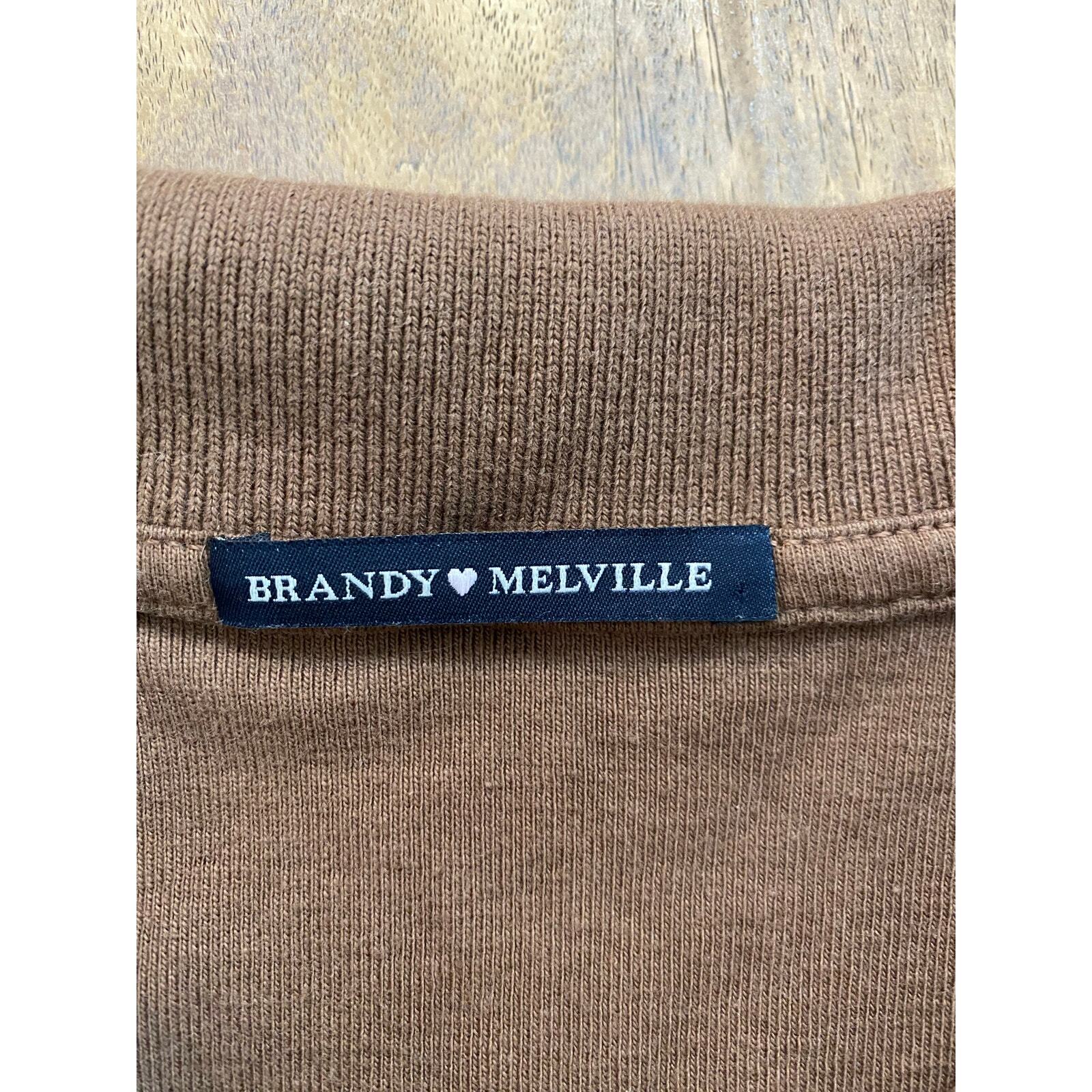 Brandy Melville Brown Button Front Sleeveless Col… - image 5