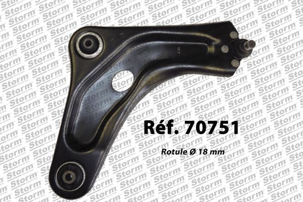 Triangle de suspension avant droit Peugeot 207 pour stopper les vibrations