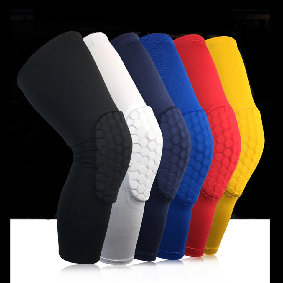 Men Stretch Knee Pads Sport Brace Anti-collision Basketball Cycling Leg Guards - Image 3 of 4