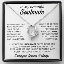 To My Soulmate Necklace, Birthday Gifts For Her, Christmas Gift For Soulmate
