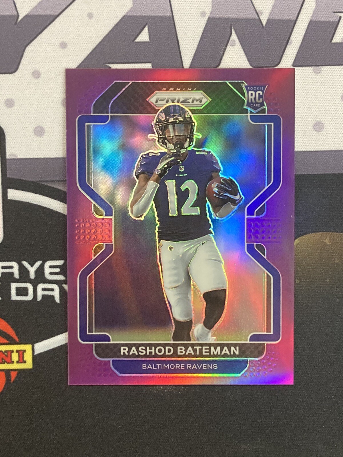 2021 Panini Prizm Football Rashod Bateman Purple Prizm Rookie /125
