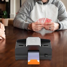 Profi Kartenmischer 2-Deck Mischen Poker elektrisches Kartenmischgerät Schwarzer