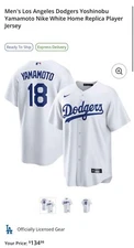 NIKE  Elite LOS ANGELES DODGERS Yoshinobu Yamamoto AUTHENTIC!- WHITE NEW LARGE