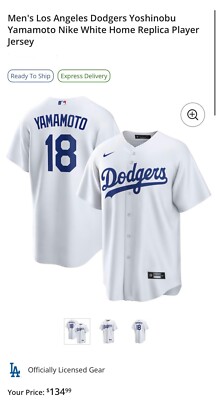 NIKE Elite LOS ANGELES DODGERS Yoshinobu Yamamoto AUTHENTIC NIKE Elite LOS ANGELES DODGERS Yoshinobu Yamamoto AUTHENTIC