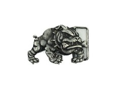 Vintage 90's 1992 Cut-Out Bulldog Spirit Dog Bone Siskiyou Belt Buckle