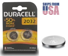 2-Pack Duracell CR2032 CMOS Cell Lithium 3V Watch Battery, EXP 2030+