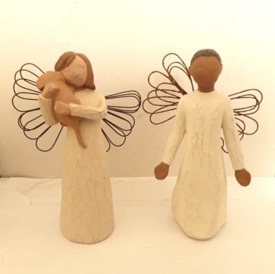2 Willow Tree Engel Figuren - Freundschaft, Gnade - 5,25'' groß - sehr guter Zustand