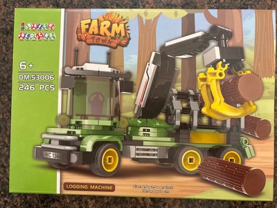 Brick Blocks Logging Machine Locking Block Kit DM-53006 Farm Town