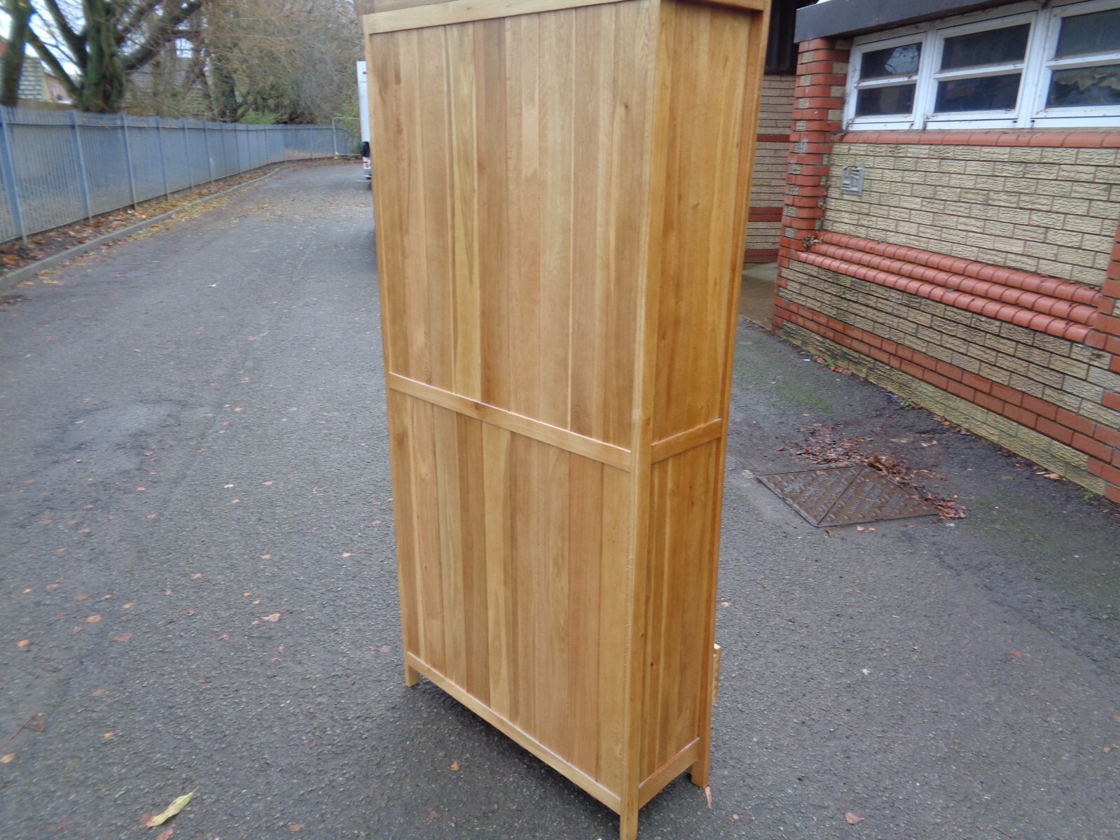 Super Clean Oak Furniture Land Orrick Tall Bookcase Shelves Display eBay