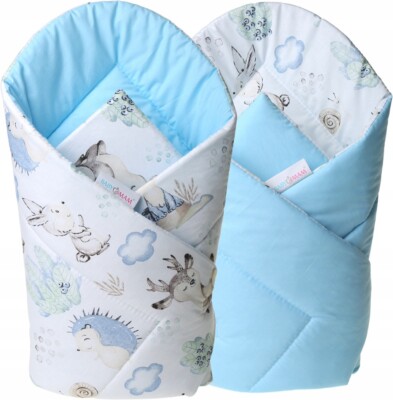 Baby Swaddle Wrap Neugeborenen Bettwäsche Decke Blau / Wolf im Wald
