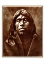1976 Vintage Print Edward Curtis Mojave Man Native Indigenous American Tribe