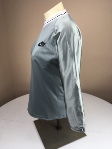 Vintage 90s Nike Supreme Shiny LS reverable Basketball Jersey Shirt Grey/Blue L - Picture 9 of 12