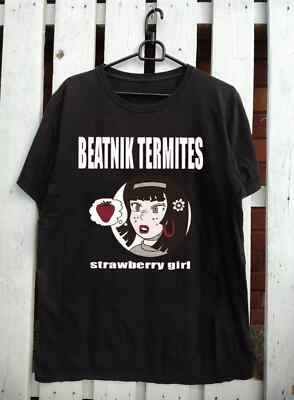 Beatnik Termites   Strawberry Girl Short Sleeve Black All Size T-Shirt AE30.webp