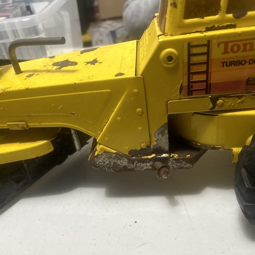 VINTAGE MIGHTY TONKA ROAD GRADER Turbo Diesel With Swing Blade - Picture 8 of 12