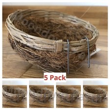 5 x CANARY NEST PANS COCO & WICKER for NESTING CANARIES & BIRDS