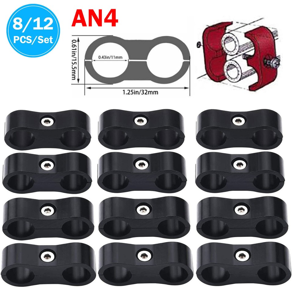 4-20Pcs Line Separator Clamp Fitting Connector 6AN 8AN 10AN 12AN Oil - View #9