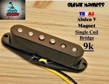 G.M. Texas Alnico's Strat Stratocaster® Bridge pickup For Fender® Black 9K