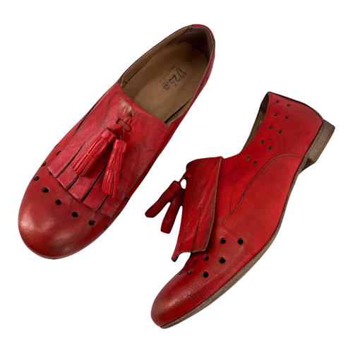 1725.A Italy Loafers Leather Red 