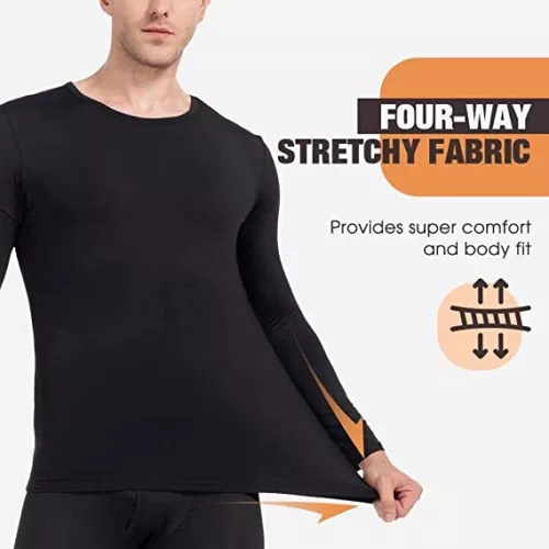 Herren Thermo Long Johns Warme Unterwäsche Top + Hose 2-teiliges Set Basisschicht - Bild 4 von 32