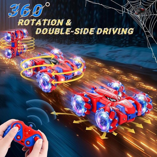 Spider Remote Control Car 2.4Ghz RC Cars with Headlight Double Sided OffRoad - Picture 2 of 6
