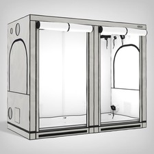GrowPRO Growbox 4.0 XXL 240x120x200cm Beige - Lichtdicht, Doppelboden, Profi