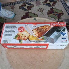 Madeira Cake Tin With Removable Glass Base Zenker Black Teflon Coated Germany