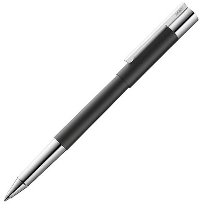 Lamy Scala Black Ink Roller   Simple pen with a sturdy all-metal body and a