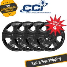 Coast to Coast IWCIMP392BLK Set of 4 Gloss Black 18" Wheel Skins