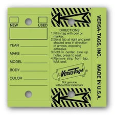 Versa-Tags Genuine Key Tags (Half-Pack) 125 Key Tags & Key Rings per Box (Lig...