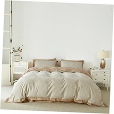 Abstract Stripe Duvet Cover 100 Cotton 3 Pieces Queen Woven Striped Hemmed