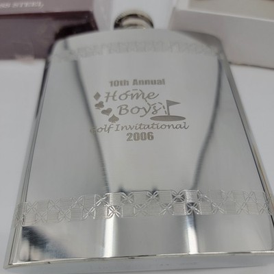 Vintage 2006 Home Boys Golf Invitational 8 oz Stainless Steel Hip/Pocket Flask