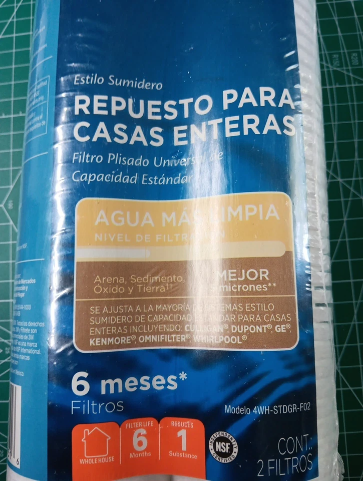 3 M Filtrate water filters 2 pack sump style 4WH-STDGR-F02 new 5 microns - Image 4 of 4