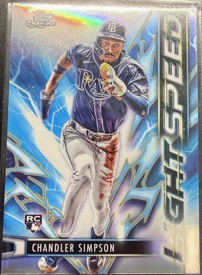 2025 Topps Cosmic Chrome CHANDLER SIMPSON Light Speed RC #LS-24 Tampa Bay Rays 