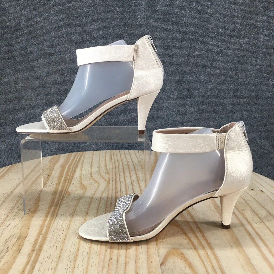 Style & Co Dress Sandals Womens 6.5 M Phillys Ankle Strap Beige Stiletto NEW - Image 2 of 4