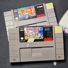 SNES 2 Game Bundle: Cacoma Knight in Bizyland + Rocky Rodent - Tested Retro