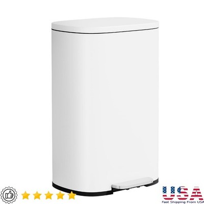 Stainless Steel Step Trash Can Hands Free Odor Control Easy Clean Kitchen Bin US