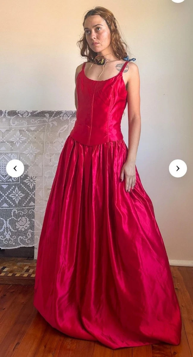 red sequin dress plus size Gothic Red Sequin Dress with Feather Shoulders and Pearl Embellished Bodice – Sequin and Feather Dress Plus Size Size 0 / Red