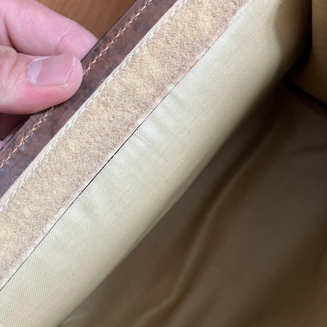 GUCCI Old Vintage Horsebit Canvas Leather Clutch Bag Dark Brown Rare Authentic thumbnail 8