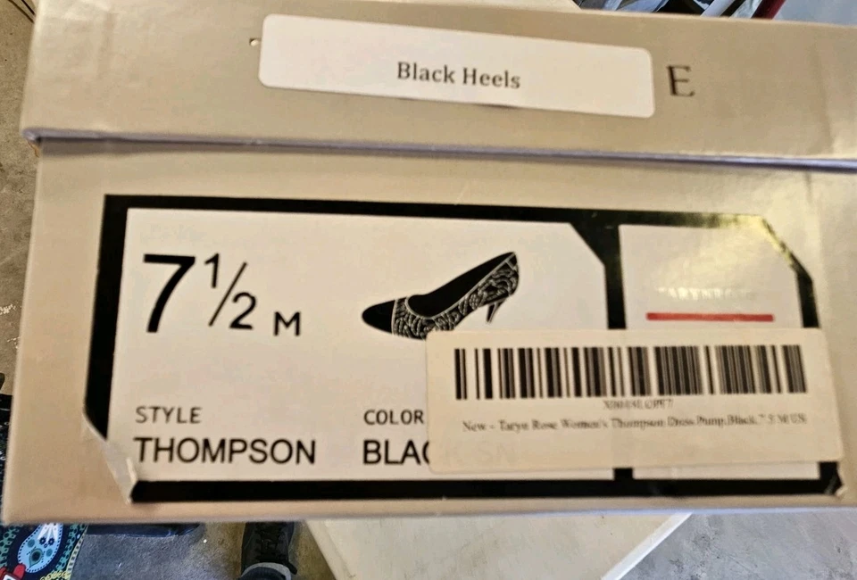 Zapatos de tacón Taryn Rose Thompson talla 7,5 M cuero negro acolchado sin cordones, nuevos Foto 3 de 4