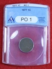 1877 Indian Head Cent Penny ANACS PO1 CARD #1529866 Coin