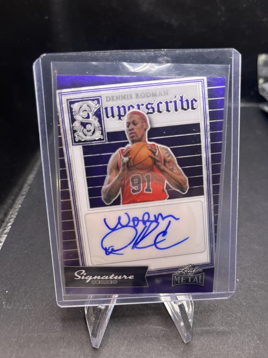 Leaf Dennis Rodman Basketball Autographed Sports Trading Cards