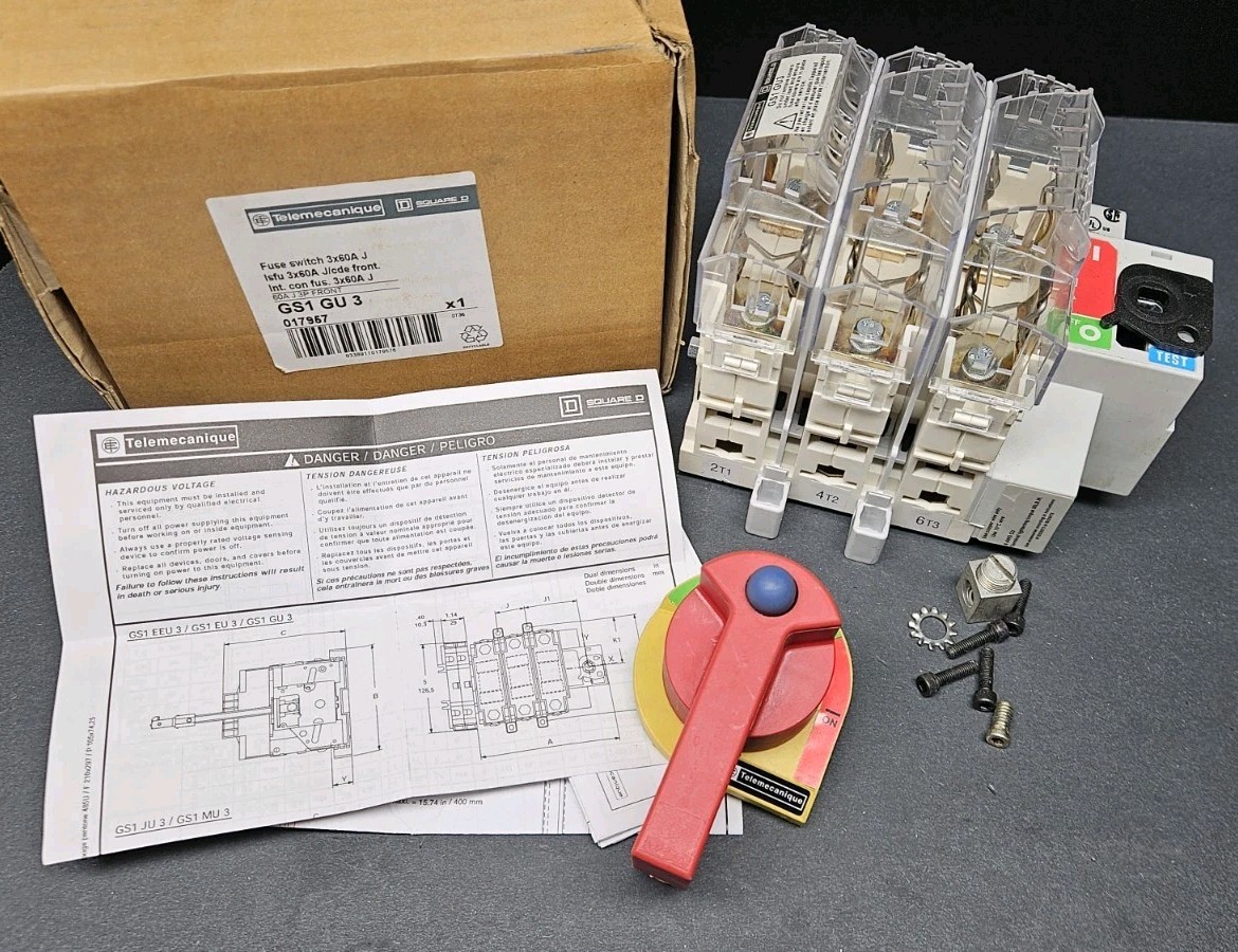Square D Switch-Disconnector Fuse Body GS1 GU 3 Poles - UL 60 A - Fuse Size J