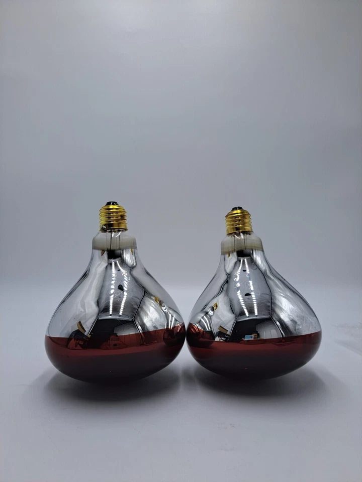 2 Pack 250W Watt Infrared Brooder Chicken Coop Hen Red Heat Lamp R40 Medium E26 - Image 2 of 4