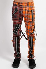 Tripp NYC Madness Pants Black/Orange Plaid 