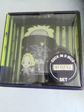 NIB OOP cute BEETLEJUICE set MUG SOCKS STICKER Culturefly Warner Bro/Broadway!