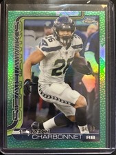 Topps Chrome 2025 NFL Green Football Border Zach Carbone /99