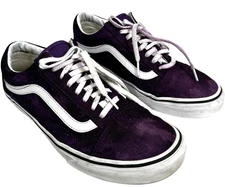 Vans unisex Acai Purple Suede Old Skool Low Top Lace-up Skate Shoes size M8/9.5