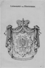 1820 - Fürstenberg Coat Of Arms Heraldry Crest Kupfe 104332