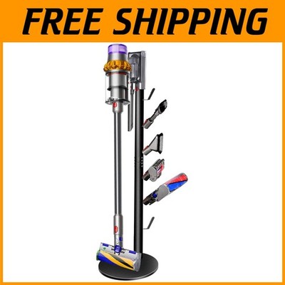 Vacuum Cleaner Stand Holder & Organizer with 6 Hooks, Black