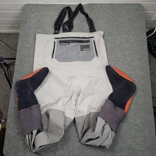 Simms Mens MK Gore-Tex Stockingfoot Fishing Waders Made In USA Beige Breathable